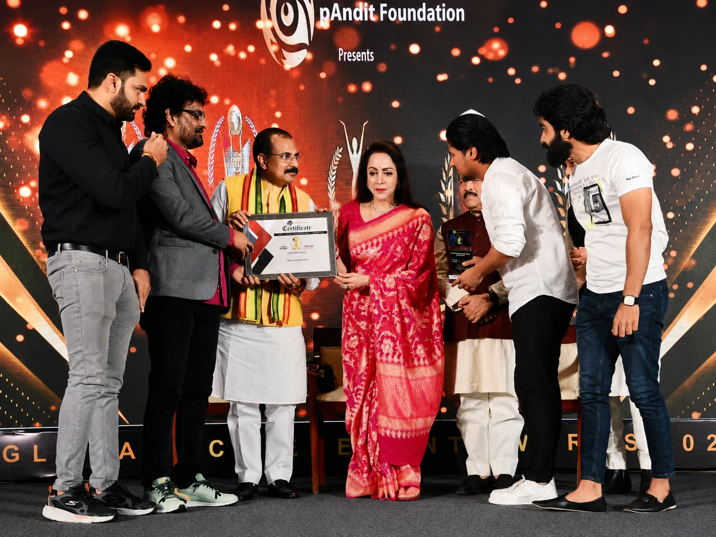 Global Achievement Best Gym Chain in India by Ms. Hema Malini